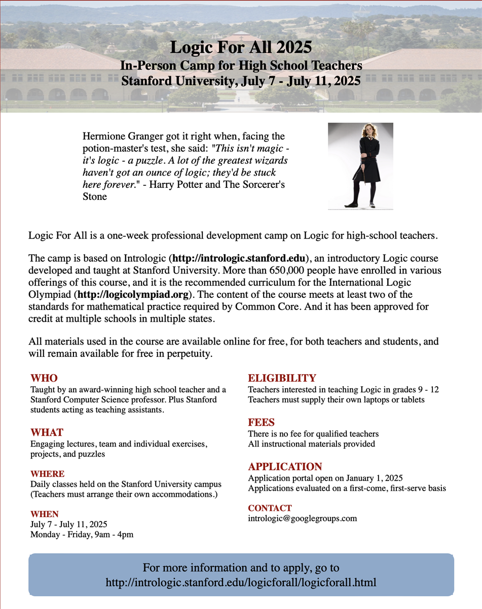 Logic for All Camp description and details